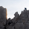 Grimpeur à la sortie de l'arête de Marseille