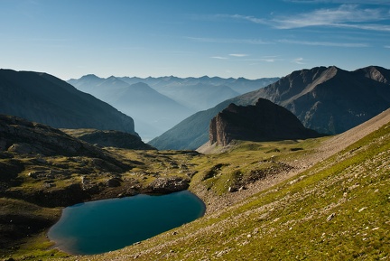 Traversee du lac du Distroit au col des Tourettes