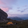 Bivouac au-dessus du Lac des neuf couleurs