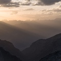 Au coucher du soleil entre le col des Houerts et la Pointe d'Escreins