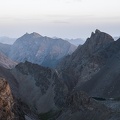 Au coucher du soleil entre le col des Houerts et la Pointe d'Escreins