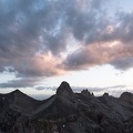 Au coucher du soleil entre le col des Houerts et la Pointe d'Escreins