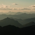 Tête des Toillies et Pic de Rochebrune dans le couchant