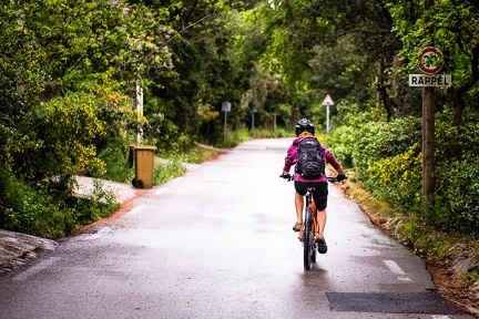 Biking in the rain