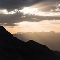 Au coucher du soleil entre le col des Houerts et la Pointe d'Escreins