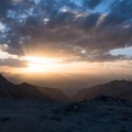 Au coucher du soleil entre le col des Houerts et la Pointe d'Escreins