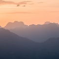 Au coucher du soleil entre le col des Houerts et la Pointe d'Escreins