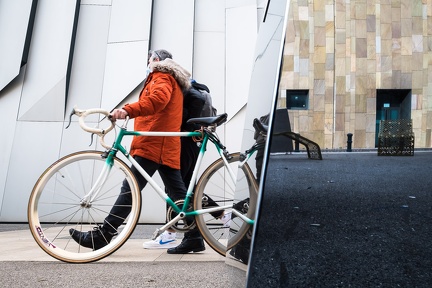 A pied avec mon vélo