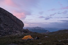 Bivouac au-dessus du Lac des neuf couleurs