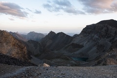 Au coucher du soleil entre le col des Houerts et la Pointe d'Escreins