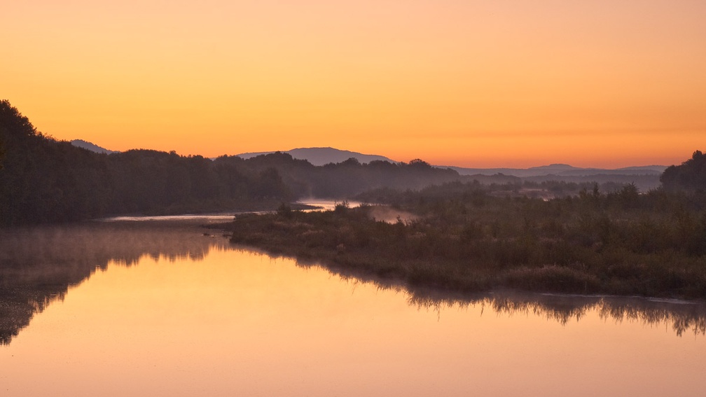 Lever de soleil sur la Durance